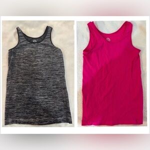 Two - NWOT SO Kids Tank Tops - Black/Gray and Pink